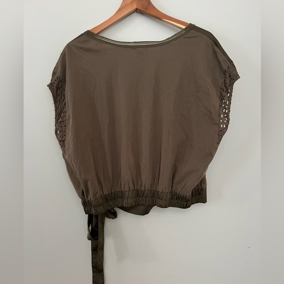 Anthropologie Tiny Tatiana Wrap Top Green • 1X - Picture 6 of 9